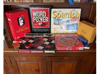 Lot Of Six Family Games And Four Playing Cards