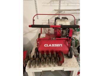 Classen Turf Rake And Extra Blade Assembly In A Perfect Working Condition
