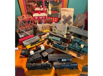 Vintage Lionel Train Set And Buildings, Locomotives, Transformer, Water Tower And More