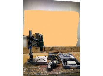 Sears Craftsman Heavy Duty Drill Press Stand, Grizzly Industrial Heavy Duty Electric Drill, Dremel Box Set Etc