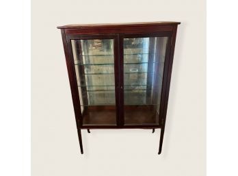 Early 1900's Grand Rapids Furniture Glass Door Curio Cabinet/bookcase
