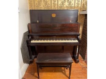 Antique Piano 'Kirby' And Piano Bench