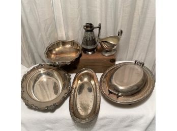 Lot Of Vintage Silver Plate Items