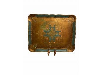 MCM Italian Hand Painted Wooden Tray