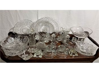 Lot Of Beautiful Vintage Cut Crystal And Glass Items