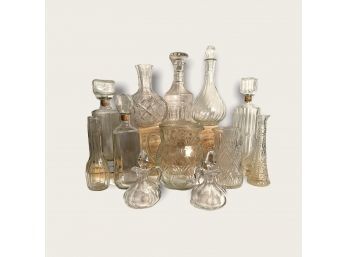 Lot Of Beautiful Vintage Decanters And Pitchers