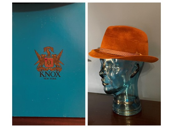 Knox NY Vintage Hat 7 1/2 With Box