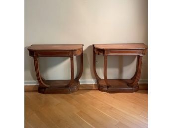 Pair Of Art Deco Walnut Console Tables