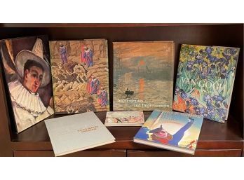 Books Lot Includes Van Gogh A Retrospective, Impressionists & Impressionism, The Drawings By Sandro Botticelli