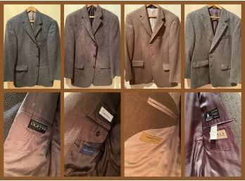 Lot Of 4 Men's Vintage And Fashionable Suits Includes: Gianfranco Ruffini, Andrew Fezza, Ralph Lauren, CK