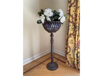 Beautiful Cast Iron Pedestal Fruit Bowl Or Plant Stand