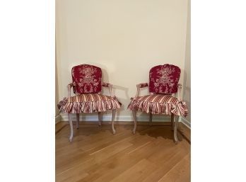 Pair Of 19th Century French Armchairs In Louis XV Style