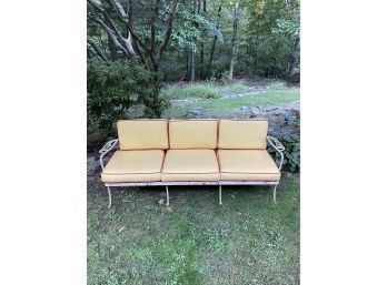Vintage French Wrought Iron Patio Loveseat Comes With The Cushions