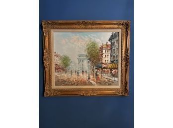 Signed Original Oil Painting 'Triumphal Arch' Paris By Caroline Burnett In A Beautiful Frame