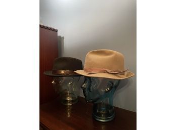 Men's Vintage Hats Includes Vintage Adam Fedora Hat And  Bailey Black Hat Comes With The Regular Hat Bow