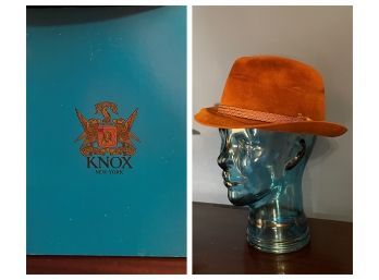 Knox NY Vintage Hat 7 1/2 With Box