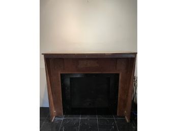 Beautiful Pickled Pine Mantel With Carving