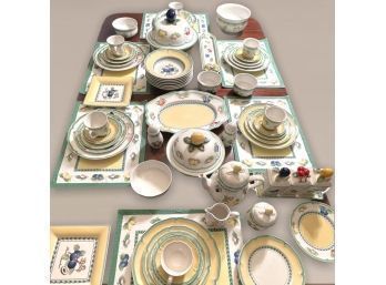 Charming Collection Of Villeroy & Boch French Garden Porcelain Dinnerware Includes Individual Pieces 66 Total