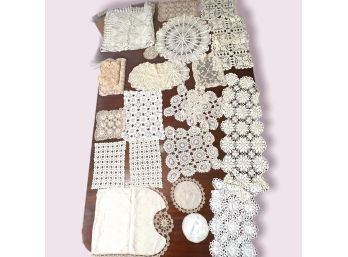 Vintage Hand Made Doilies, Placemats, Napkins, Tablecloth