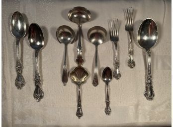 Lot Of Sterling Silverware Items 10 Pieces. One Piece That Is Towle Is Silver Plated