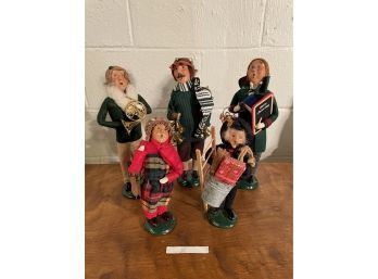 A Collection Of Vintage Signed The Carolers Figurines From Buyers Choice.Stand Platforms Are Marked And Signed