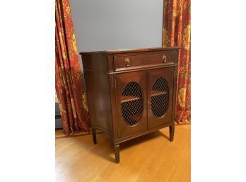 Antique Side Cabinet With Oval Panels -Excellent Condition