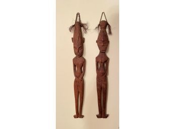 Pair Of Man And Woman Figures From The Bambara Tribe Mali