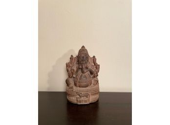 Hindu 19thc Stone Statue Of Ganesha Very Good Condition Consistent With Age