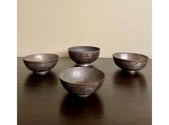 Egyptian And Indian Antique Bowls Set Of 4