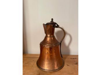 Antique Middle East Hand Hammered Copper Pitcher