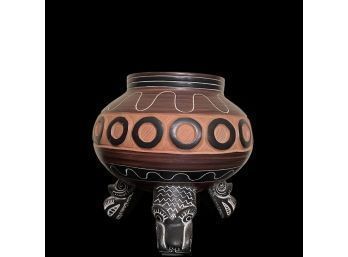 Aztec Design Pottery Vase