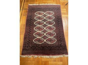 Very Old Pakistani Bokhara Hand Knotted Wool Rug