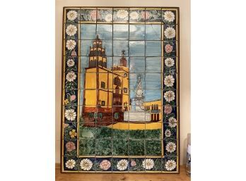 Beautiful Handmade Mexican Talavera Mosaic Mural Tile