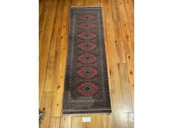 Pakistan Area Hand Knotted Wool Rug 73'In X 24 1/2'In