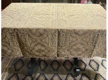 Vintage Laura Ashley Woven Tablecloth - Made In Italy
