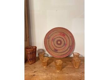 Lot Of Hand Woven Asian And Chinese Baskets