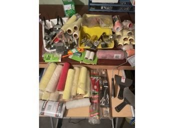 Lots Of Brand New Paint Roller, Lots Of Pads, Paint Brushes, Hand Tools, Extension Poles And More