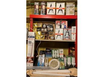 Lot Of Quality Bulbs, Under Cabinet Light Fixture With Extra Lights, Flood Alarm And Adapter
