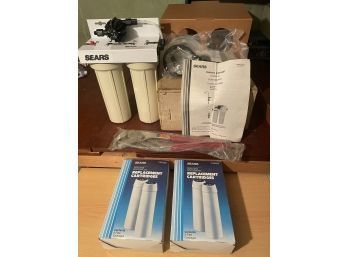 Brand New SEARS Filter System With Its Cartridges And Brand New Brand New Wrench
