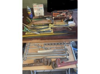 Cast Iron Pipe Wrenches, Power Pak Heavy Duty Outlets, Garden Scissors And More