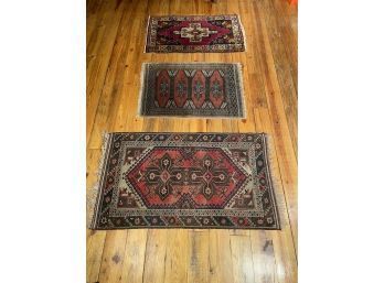 Lot Of Pakistan And Turkish Small Rugs Hand Knotted And Pure Wool