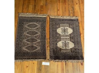 Hand - Knotted Wool Pakistan Small Rugs Approximate 38'In X 24 1/2'In