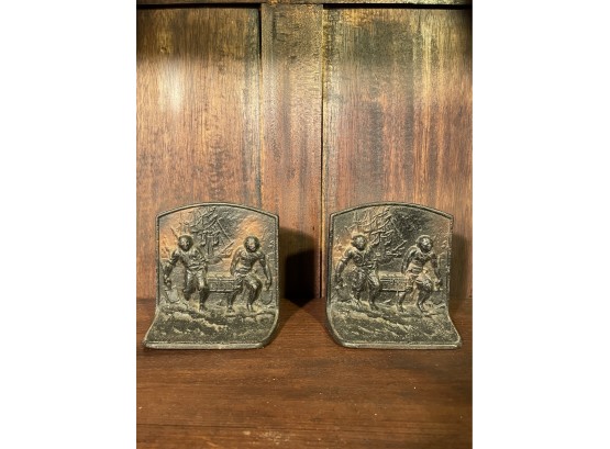 Pair Of Vintage Cast Iron Bookends