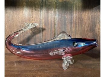 Murano Glass Fish Attribution By Antonio Da Ros For Cenedese Unsigned Unlabeled