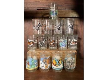 Lot Of Vintage Welch Tom & Jerry Glasses Set Of 10 And Other Welch Collectible Glasses Set Of 4
