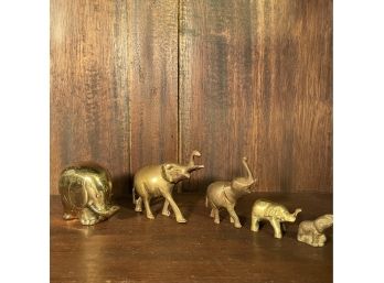 Vintage Solid Brass Elephants Collection