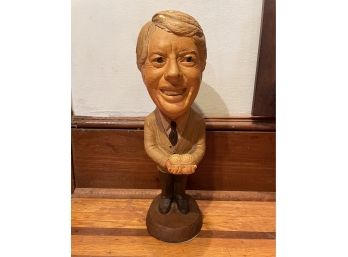 Vintage ESCO Products President Jimmy Carter Chalkware Statue 1977