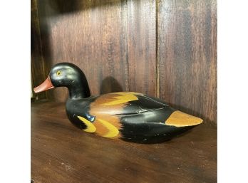 Vintage Hand Painted Wooden Duck
