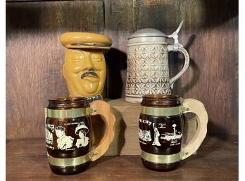 Rare Antique Hand Painted Signed Stangl Stoby Mug 1678 Excellent Condition, Siesta Ware NYC Souvenir Mugs
