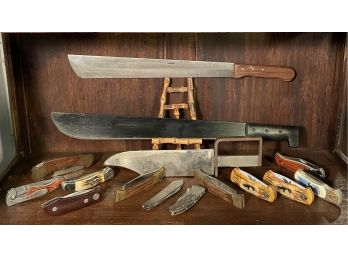 Lot Of Vintage Knives Includes Two Machete Knives From Pakistan And Taiwan